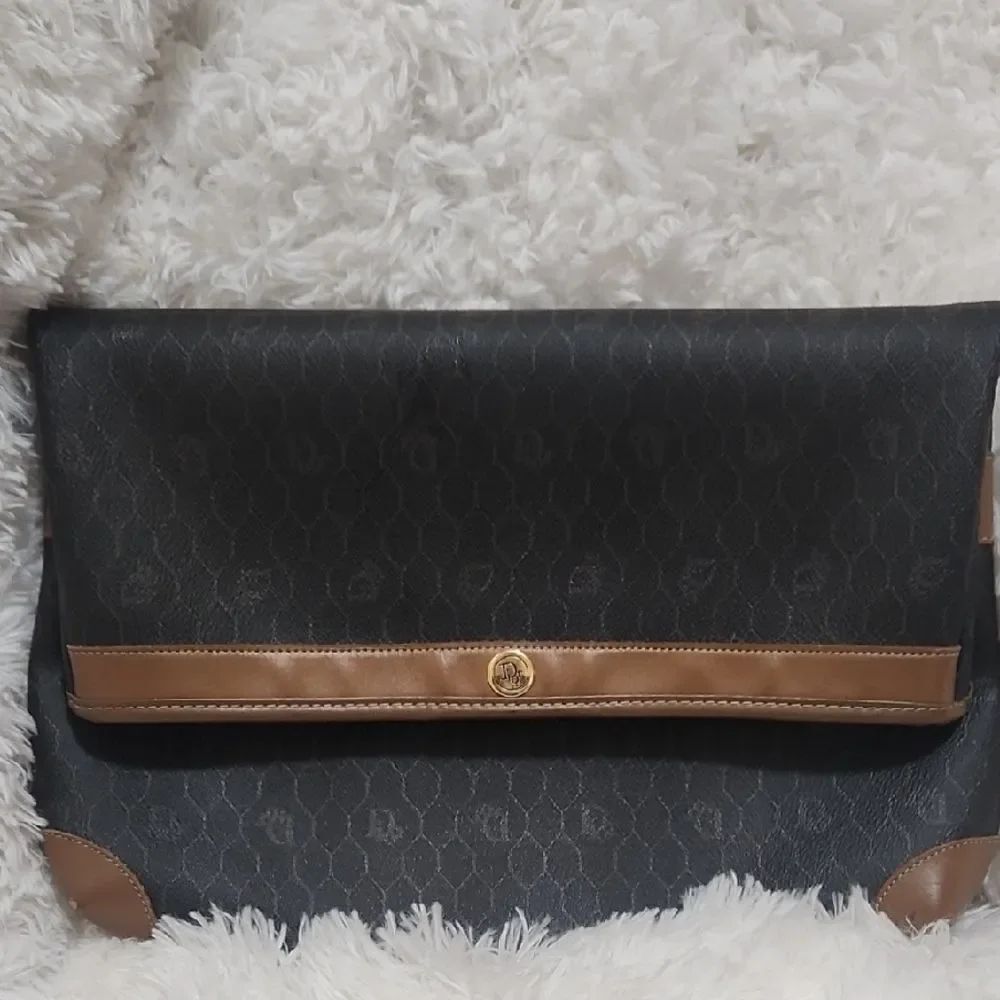 Dior Vintage Honeycomb Clutch With COA